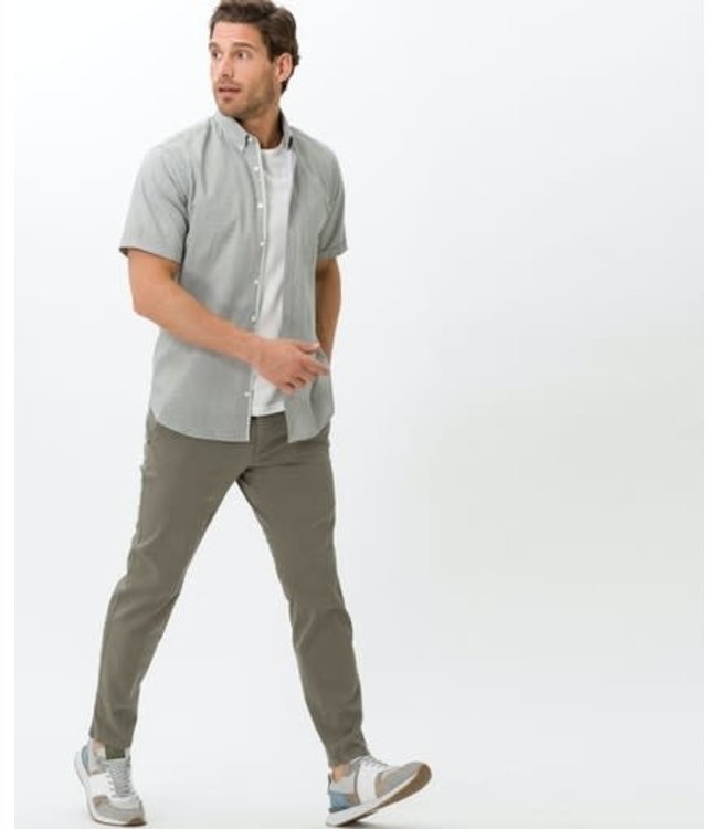 Brax Heren Broek, Chino Model Silvio, Mosgroen