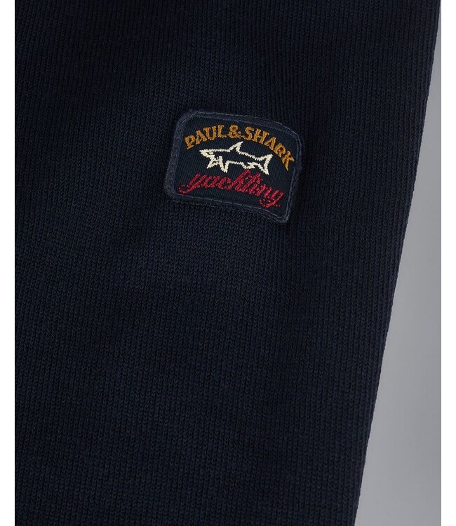 Paul & Shark 4-Seizoenen, Trui, V-Hals, Merino Wol, Donkerblauw