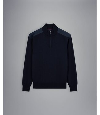 Paul & Shark Paul & Shark Half-Zip Trui met Schouder / Arm Patch, Donkerblauw