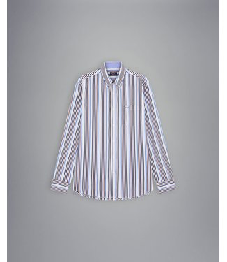 Paul & Shark Paul & Shark Overhemd Blauw/Beige/Bruin Gestreept