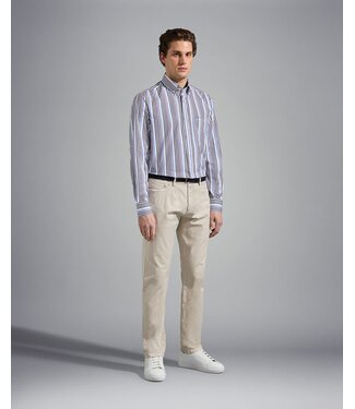 Paul & Shark Paul & Shark Overhemd Blauw/Beige/Bruin Gestreept