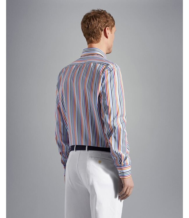 Paul & Shark Overhemd, Katoen, Multicolour Gestreept