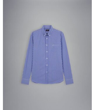 Paul & Shark Paul & Shark, Overhemd, Blauw Wit Gestreept, Easy Care