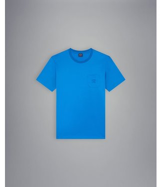 Paul & Shark Paul & Shark T-Shirt, Gemerceriseerd Katoen, Kleur Cobaltblauw