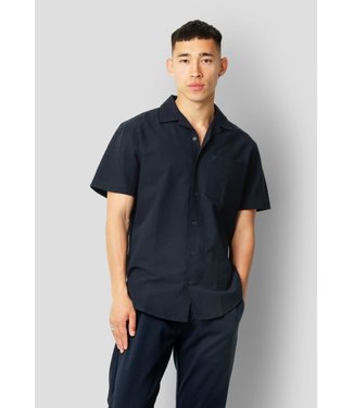 Clean Cut Copenhagen Clean Cut Copenhagen, Bowling Shirt, Resort Shirt, Korte Mouw, Donkerblauw