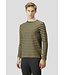 Clean Cut Copenhagen Sweater Lange Mouw, Ronde Hals, Khaki/Geel Gestreept