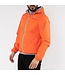 K-Way Unisex Jack met Capuchon, Omkeerbaar,  Model Jacques Plus 2 Double, Blue Smoked/Orange