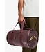 Fred Perry Weekend- en/of Sport Tas, Barrel Bag, Hodal, Bordeaux Met Goudkleurig Logo en Striping