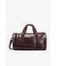 Fred Perry Weekend- en/of Sport Tas, Barrel Bag, Hodal, Bordeaux Met Goudkleurig Logo en Striping