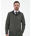 Barbour Half-Zip Trui, Merino Wol, Zijde, Olijfgroen