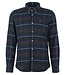 Barbour Tailored Fit, Katoen Flannel Overhemd, Classic Tartan, Grijs, Blauw, Paars Geruit