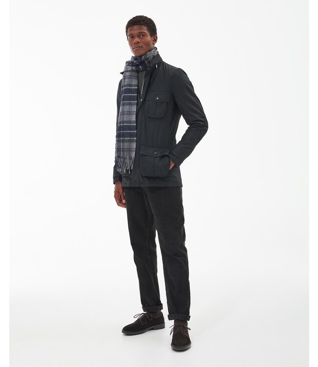 Barbour Sjaal, Wol, Cashmere Mix,  Black Slate Tartan