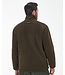 Barbour Active Fleece Jas met Rits, Olijfgroen met Bruin Alcantara Accenten