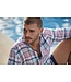 Stenstroms Overhemd, Lange Mouw, Linnen, Blauw, Roze, Wit, Geruit, New Slimline