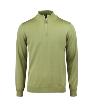 Stenstroms Stenstroms, Half-Zip Trui, Merino Wol, Groen