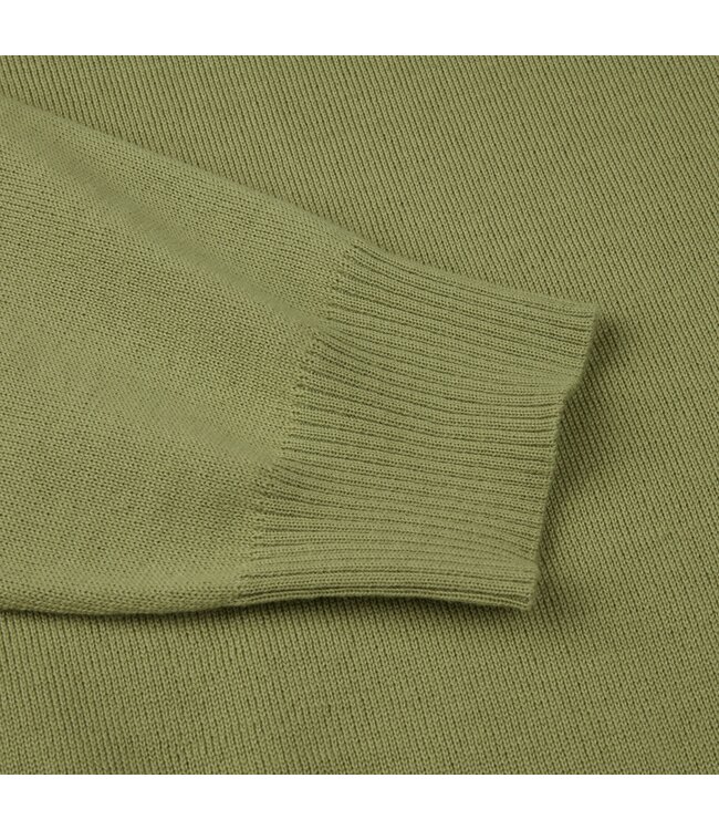 Stenstroms Trui, Half-Zip, Merino Wol, Groen