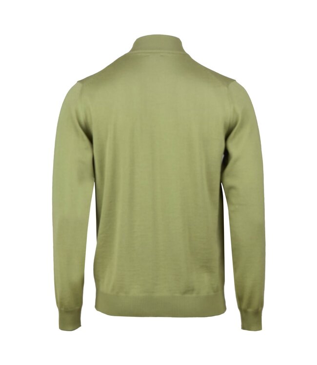 Stenstroms Trui, Half-Zip, Merino Wol, Groen