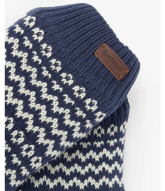 Barbour Handschoenen, Blauw Wit, Gebreid met Thinsulate Voering