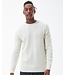 Barbour Trui, Wol,  Ronde Hals, Structuur Knit, Off-White