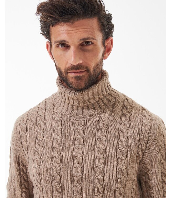 Barbour Coltrui, Beige met Kabelstruktuur