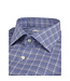 Stenstroms Overhemd, Twofold Katoen, Lange Mouw,  Blauw/Bruin American Check, New Slimline