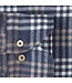 Stenstroms Flanellen Overhemd, Lange Mouw, Button Down Kraag, Blauw, Bruin, Ecru Geruit, Fitted Body