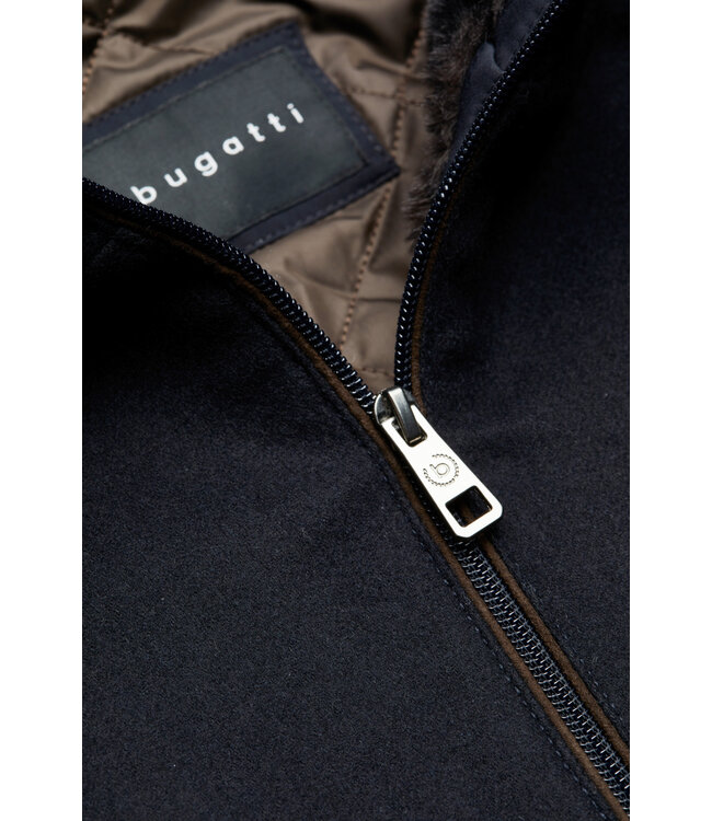 Bugatti Bugatti, Vest, Blauw met Bruine Accenten