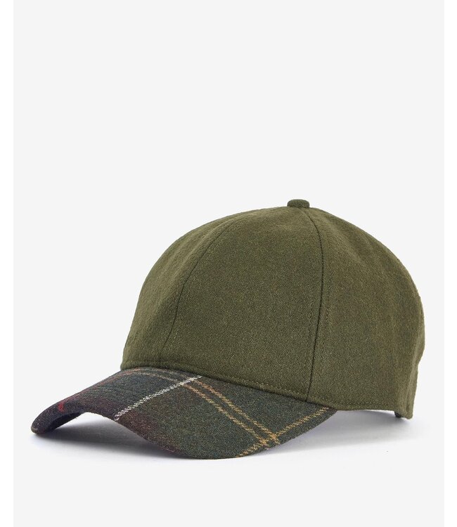 Barbour Roker Sports Cap, Kleur Forrest Green/Classic Tartan