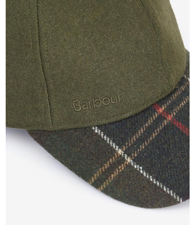 Barbour Roker Sports Cap, Kleur Forrest Green/Classic Tartan