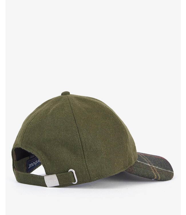 Barbour Roker Sports Cap, Kleur Forrest Green/Classic Tartan