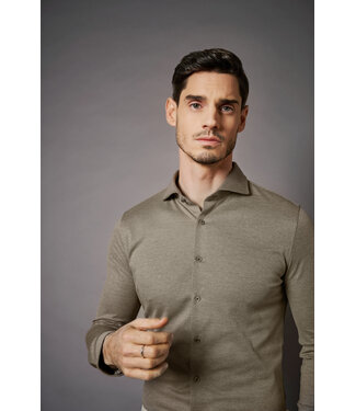 Desoto Luxury Line Desoto Luxury Line, Overhemd, Regal Twill Design, Supima Jersey Katoen, Bruin, Cutaway Kraag