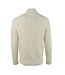 Saint James Vest met Rits, Wol, Structuur Knit, Off-White