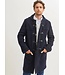 Saint James Houtje Touwtje Jas, Duffle Coat, Model Antarctique II, Donkerblauw met Rode Accenten