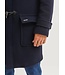 Saint James Houtje Touwtje Jas, Duffle Coat, Model Antarctique II, Donkerblauw met Rode Accenten