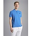 Paul & Shark Heren Polo, Korte Mouw, Piqué Katoen met Logo Patch op de Borst, Cobalt Blauw