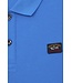 Paul & Shark Heren Polo, Korte Mouw, Piqué Katoen met Logo Patch op de Borst, Cobalt Blauw