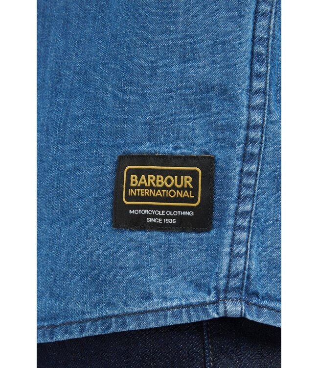 Barbour International Tailored Fit, Denim Overhemd, Dubbele Borstzak