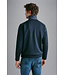 Paul & Shark Vest met Rits, Wol, Schouder Patches,  Donkerblauw