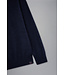 Paul & Shark Trui, Merino Wol, Ronde Hals, Donkerblauw met Bruin Suede Accenten