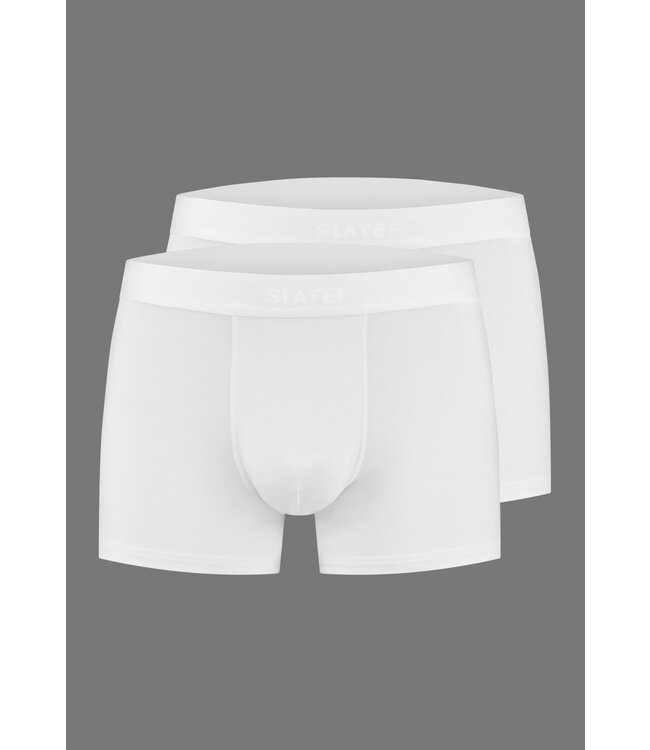 Slater Ondergoed, 2-Pack, Bamboo Boxer Shorts, Wit