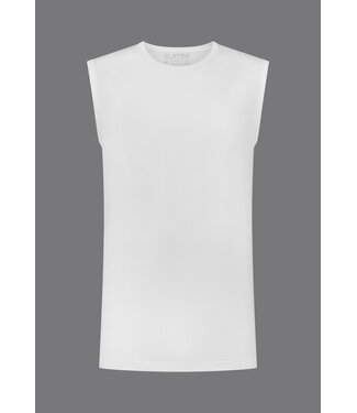 Slater Slater, Ondershirt, Basic Sleeveless, Ronde-Hals, Wit