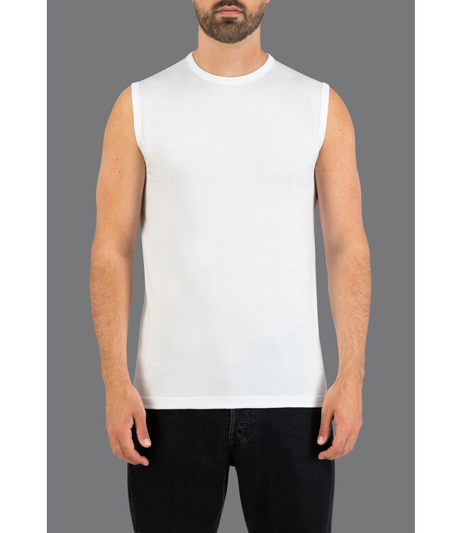 Slater Ondershirt, Basic Sleeveless, Ronde-Hals, Wit