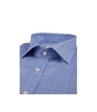 Stenstroms Stenstroms, Overhemd, Twofold Katoen, Lange Mouw, Blauw Wit, American Check, Regular Fit