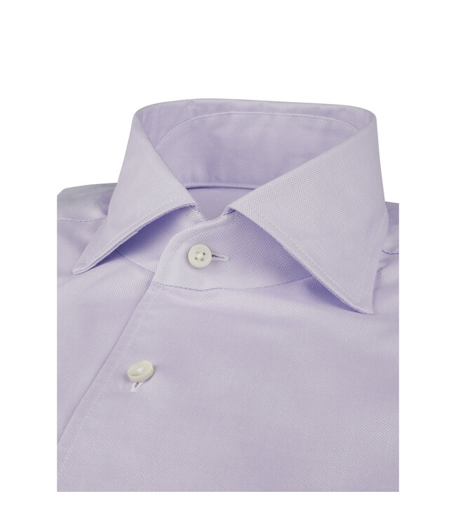 Stenstroms Overhemd, Lange Mouw, Twofold Katoen, Lichtpaars, Fitted Body