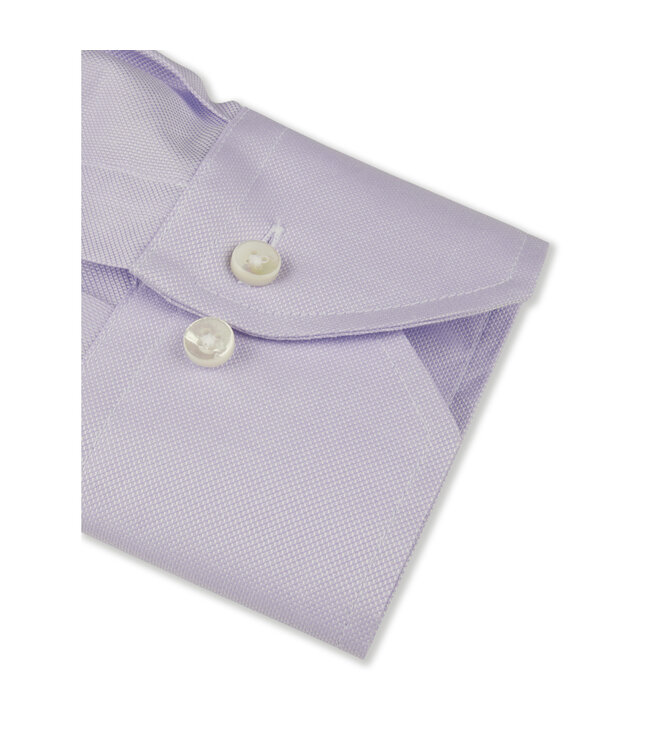Stenstroms Overhemd, Lange Mouw, Twofold Katoen, Lichtpaars, Fitted Body