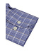 Stenstroms Twofold Katoenen Overhemd, Lange Mouw,  Blauw/Bruin American Check,  Fitted Body