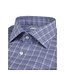 Stenstroms Twofold Katoenen Overhemd, Lange Mouw,  Blauw/Bruin American Check,  Fitted Body