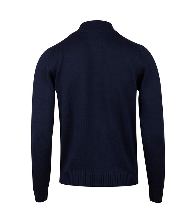 Stenstroms Vest met Rits, Merino Wol, Donkerblauw