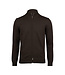 Stenstroms Vest met Rits, Merino Wol, Donkerbruin