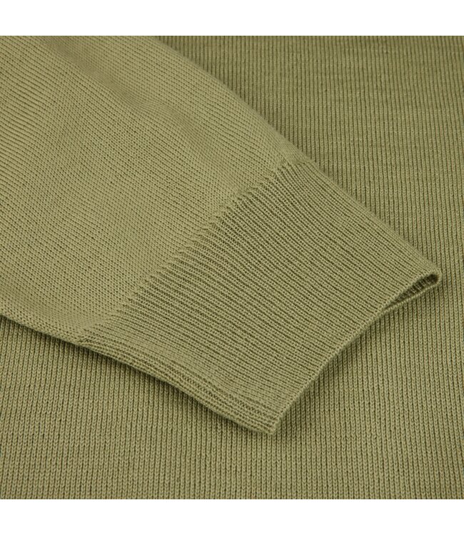 Stenstroms Trui, Ronde Hals, Merino Wol, Grasgroen